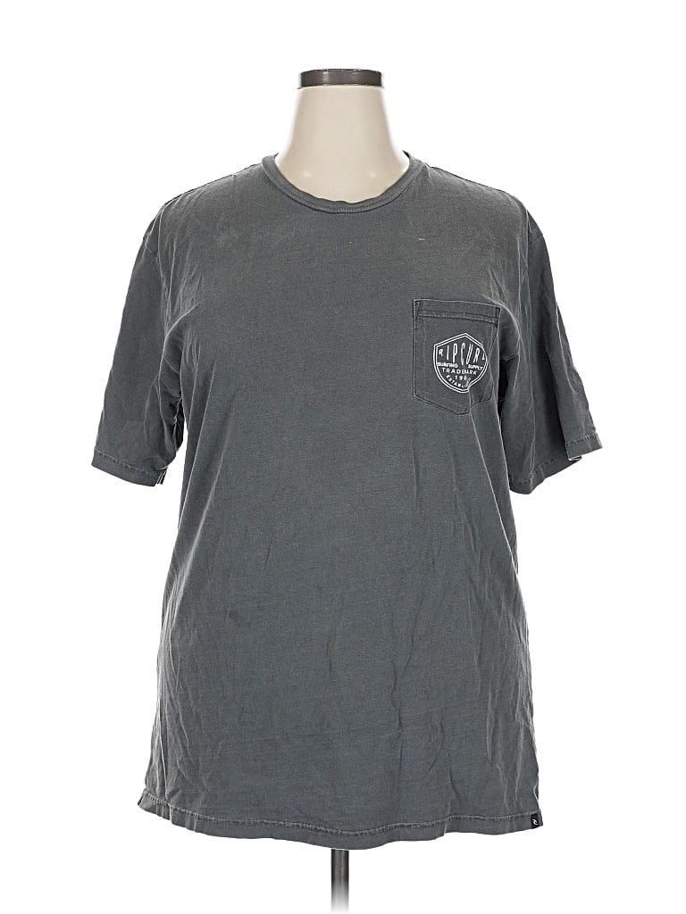 Pre-owned Rip Curl Short Sleeve T-shirt In Gray