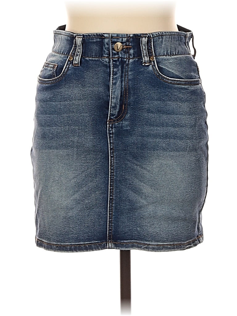 Pre-owned Venus Denim Skirt In Blue