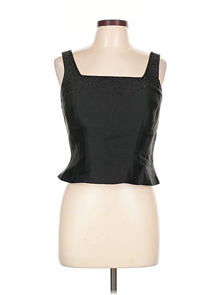 Pre-owned Ann Taylor Sleeveless Blouse In Black