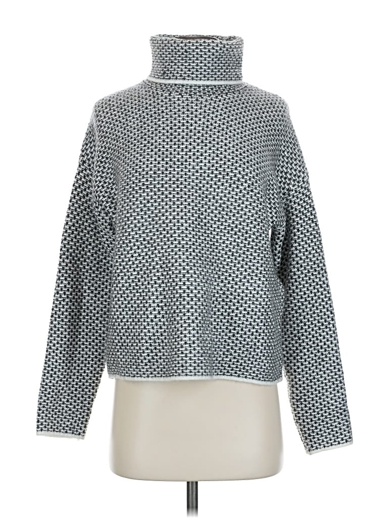 Pre-owned Christian Siriano New York Turtleneck Sweater In Silver