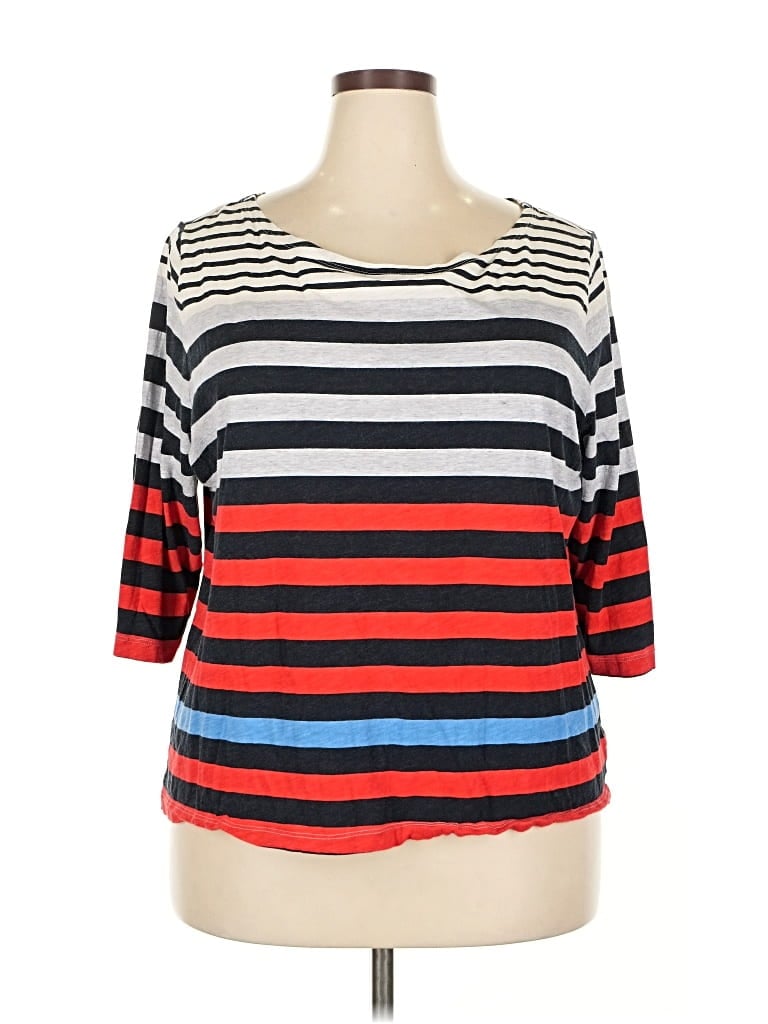 Pre-owned Jcpenney 3/4 Sleeve T-shirt In Red