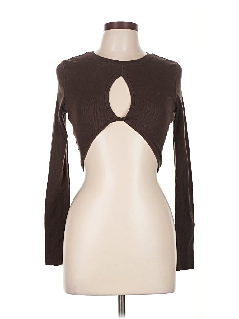 Pre-owned Aéropostale Long Sleeve T-shirt In Brown