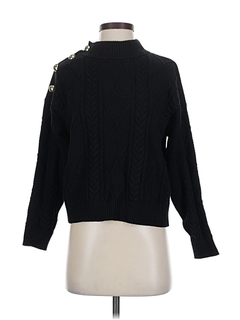 Pre-owned Mng Turtleneck Sweater In Black