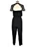 Ann Taylor LOFT 100% Polyester Solid Black Jumpsuit Size 10 - photo 2