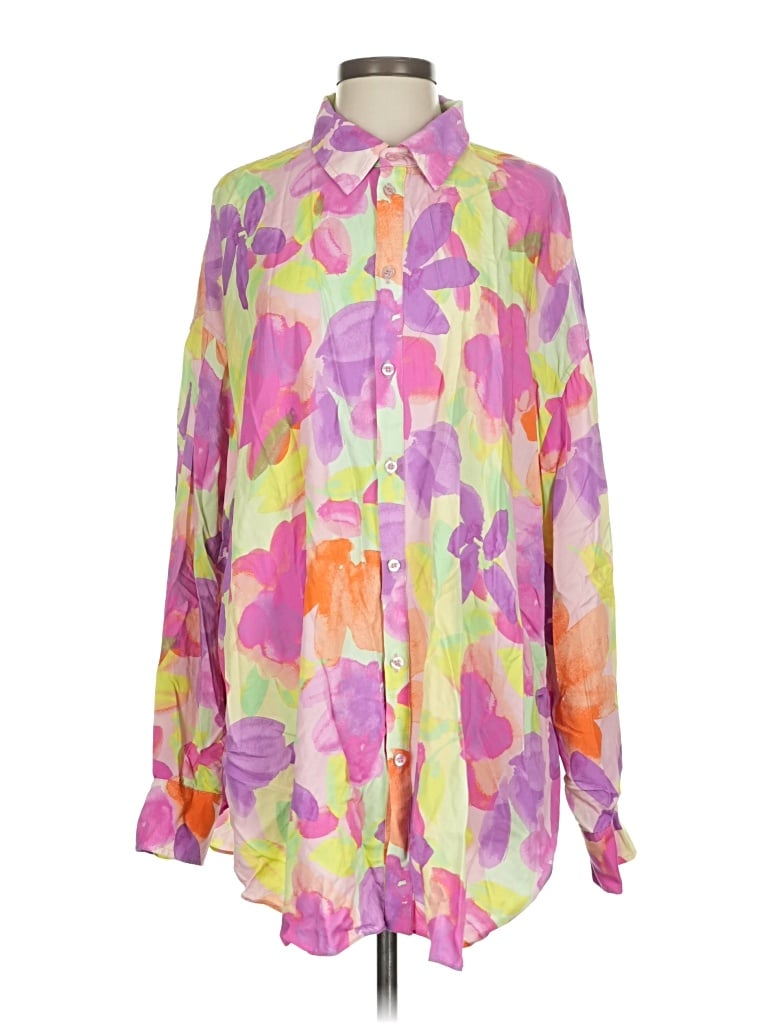 Pre-owned For Love & Lemons Long Sleeve Blouse In Purple