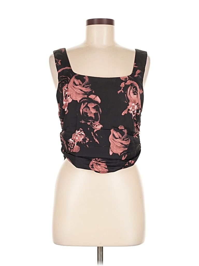 Pre-owned More To Come Sleeveless Top Black Strapless Neckline Tops