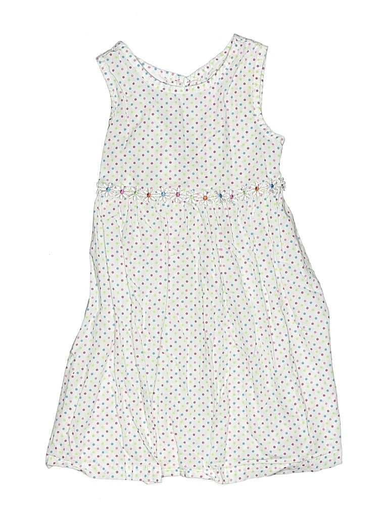 Pre-owned Blueberi Boulevard Kids' Dress In White