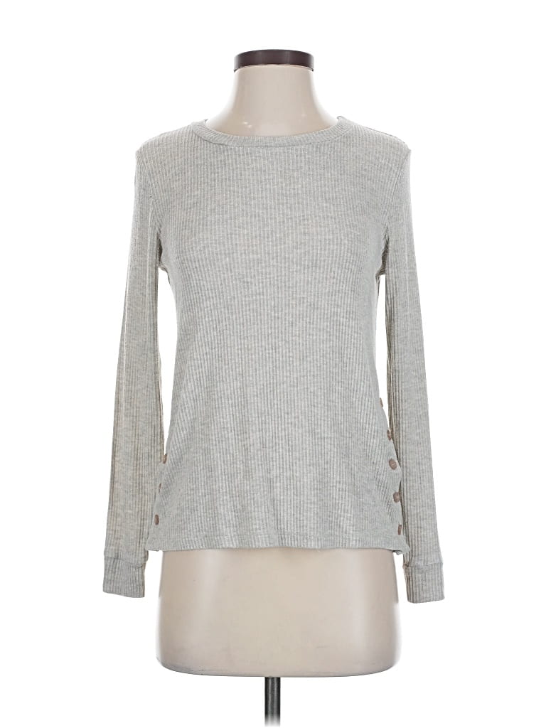 Pre-owned Beyond Yoga Long Sleeve T-shirt In Silver