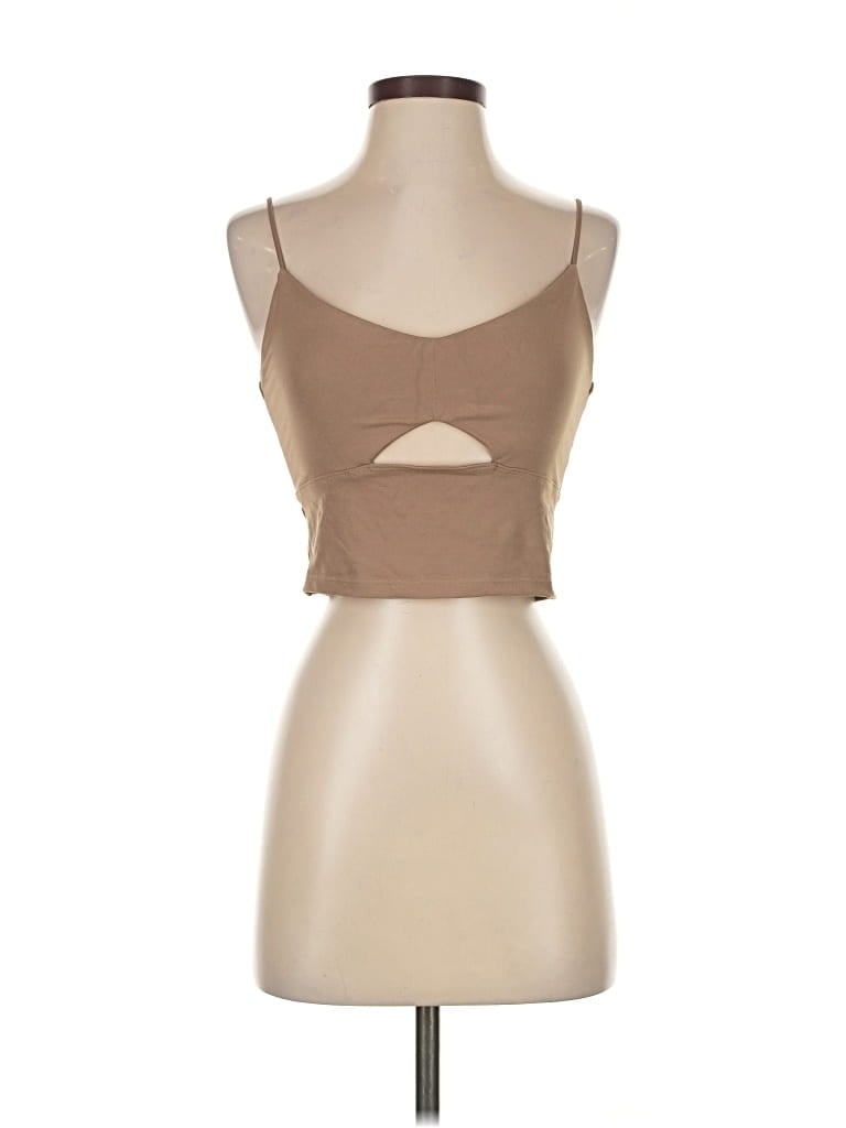 Pre-owned Abercrombie & Fitch Tank Top Brown Strapless Neckline Tops