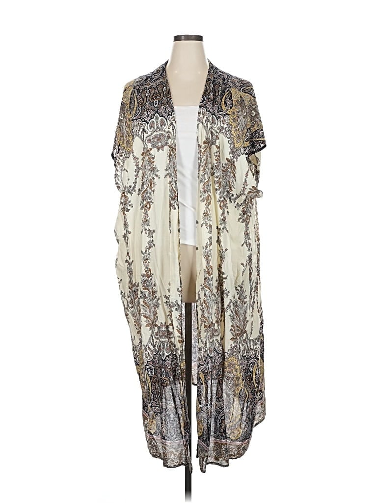 Pre-owned Suzanne Betro Kimono In Silver