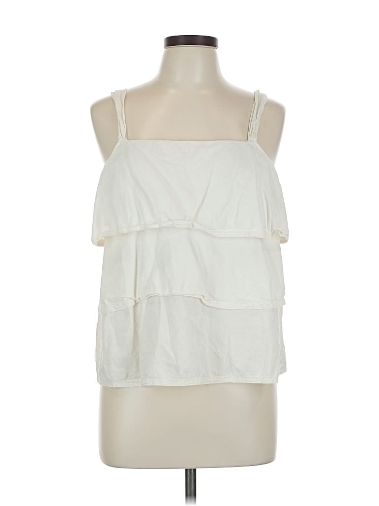 Pre-owned Ann Taylor Loft Outlet Sleeveless Blouse In White