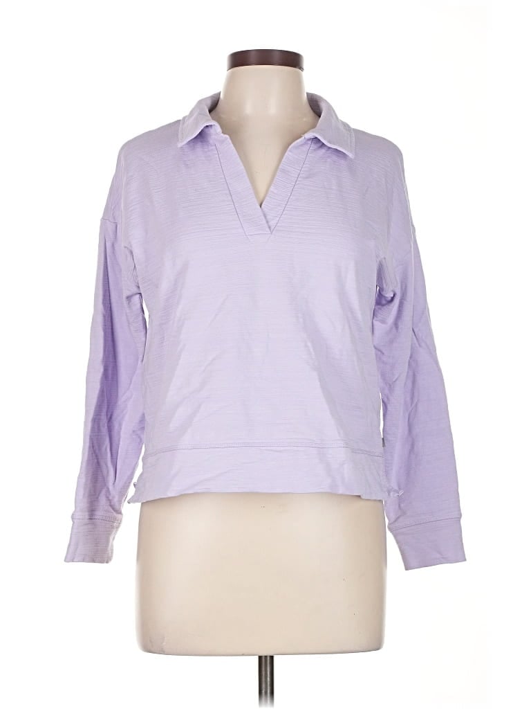Pre-owned T By Talbots Long Sleeve Blouse In Purple