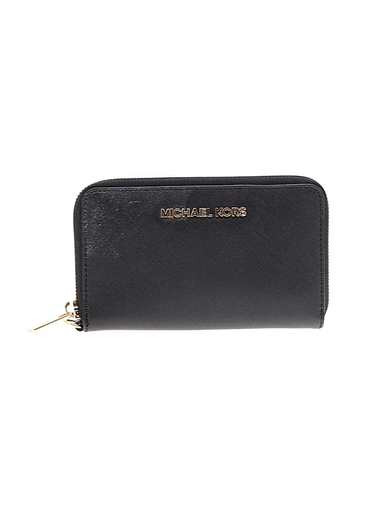 Pre-owned Michael Michael Kors Leather Wallet In Black