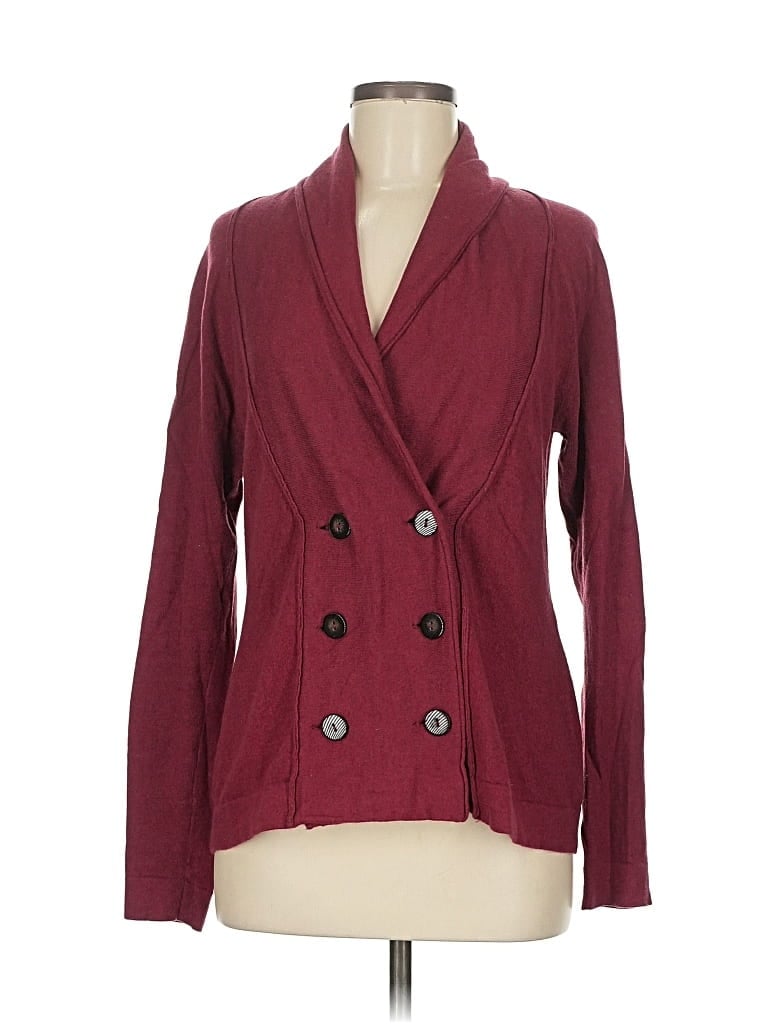Pre-owned Lilla P Cardigan Sweater In Burgundy