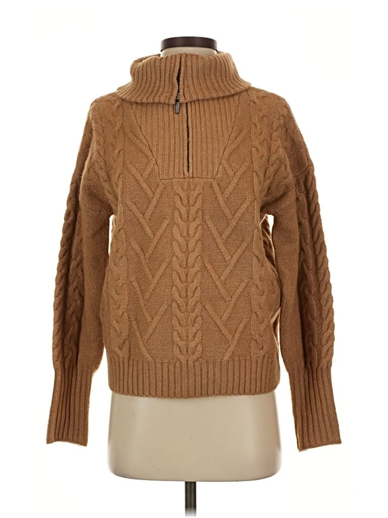 Pre-owned John & Jenn Turtleneck Sweater In Brown