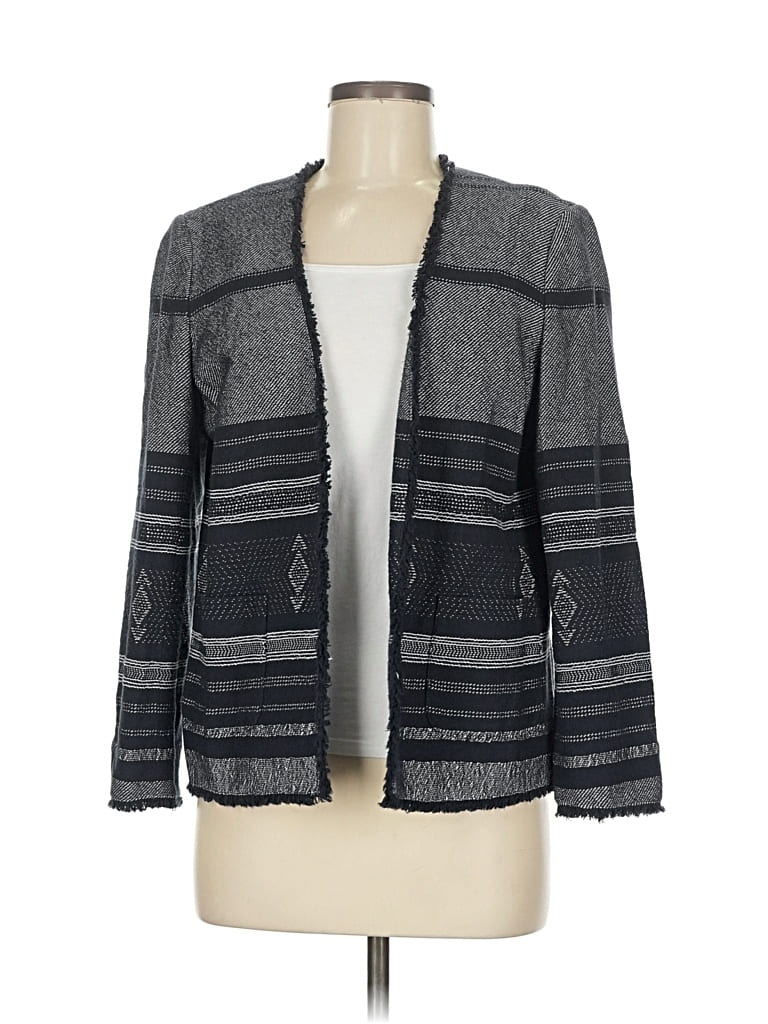 Pre-owned Ann Taylor Loft Blazer Jacket In Gray