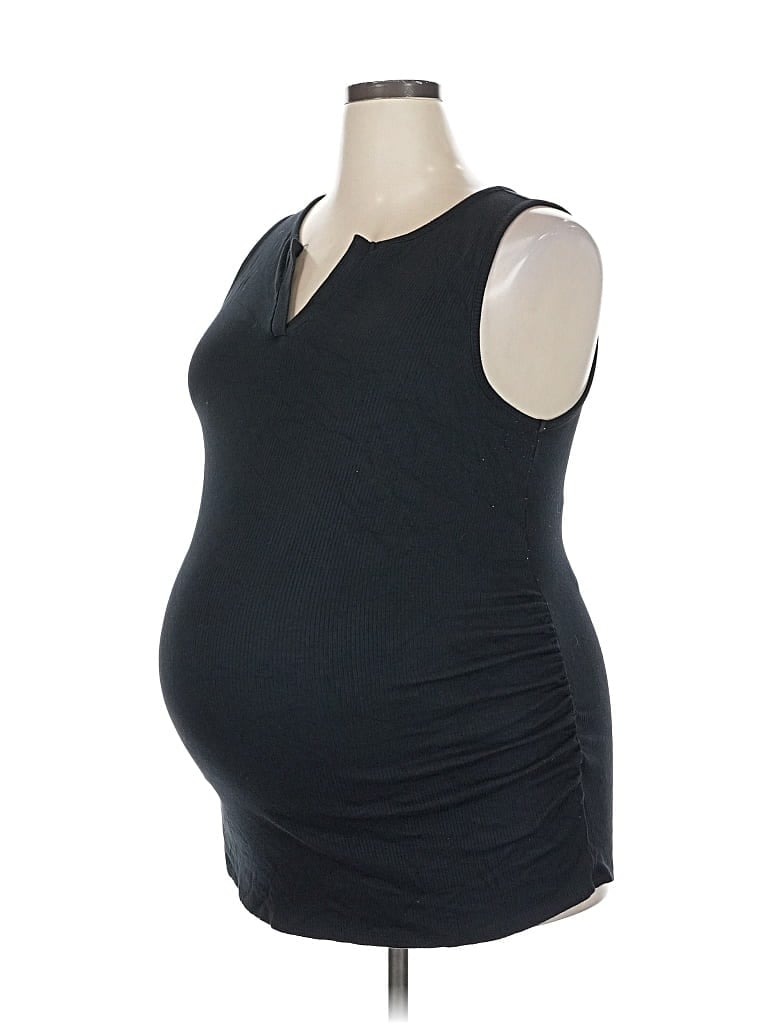 Pre-owned Isabel Maternity Tank Top Black Strapless Neckline Tops