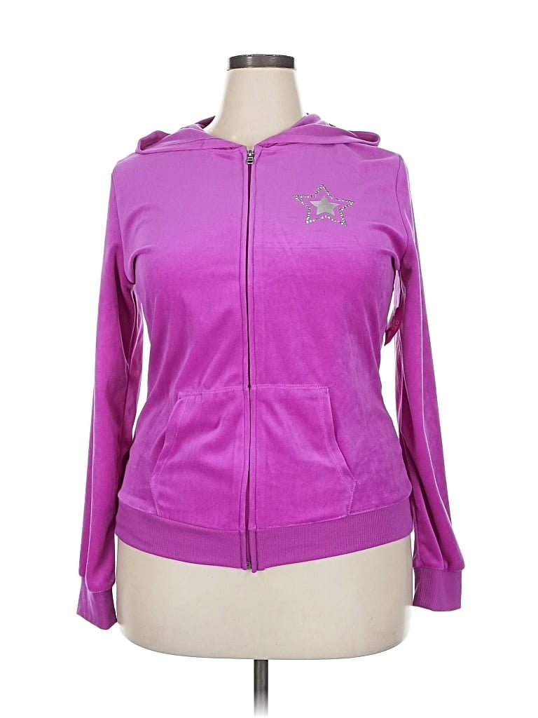 Hard Candy Zip Up Hoodie In Purple