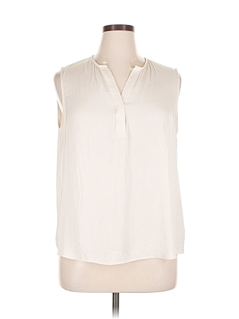 Pre-owned Maison D' Amelie Sleeveless Blouse In White