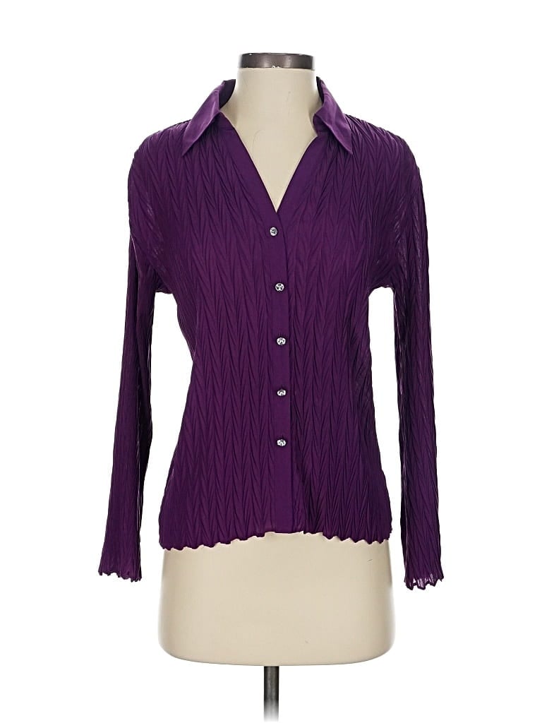 Pre-owned Nicola Long Sleeve Blouse In Purple