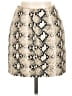 L'Agence Animal Print Gold Tan Casual Skirt Size Med (2) - photo 2