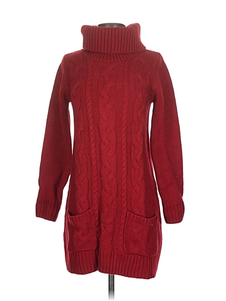 Pre-owned Unbranded Turtleneck Sweater In Red