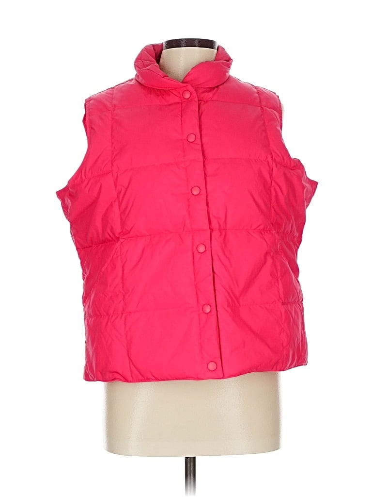Pre-owned Lands' End Vest In Pink
