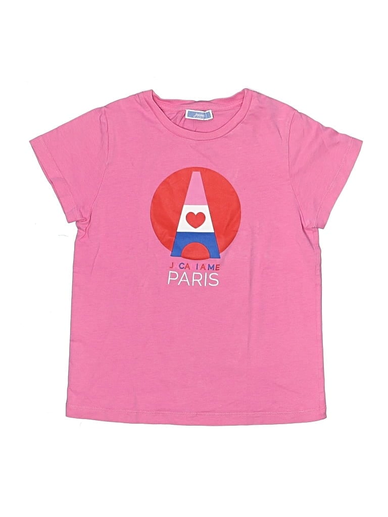 Pre-owned Jacadi Kids' Short Sleeve T-shirt In Pink