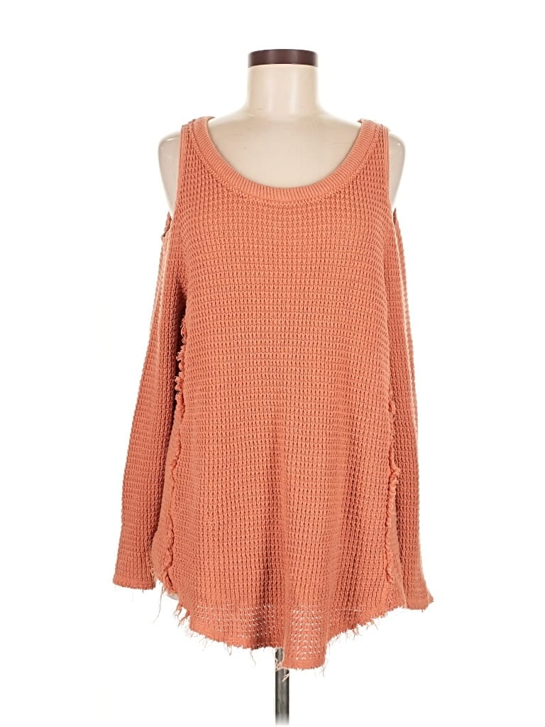 Pre-owned Free People Pullover Sweater In Orange
