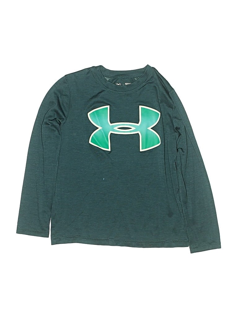 Pre-owned Under Armour Kids' Long Sleeve T-shirt In Green