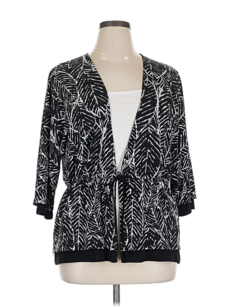 Pre-owned Travelsmith Cardigan Sweater In Black