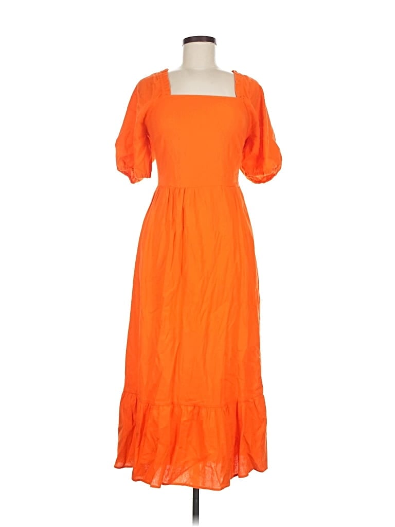 Pre-owned Who What Wear Casual Dress In Orange