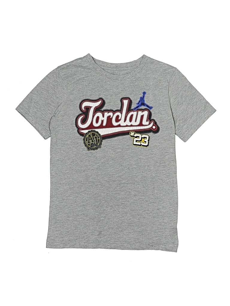 Pre-owned Air Jordan Kids' Short Sleeve T-shirt In Gray