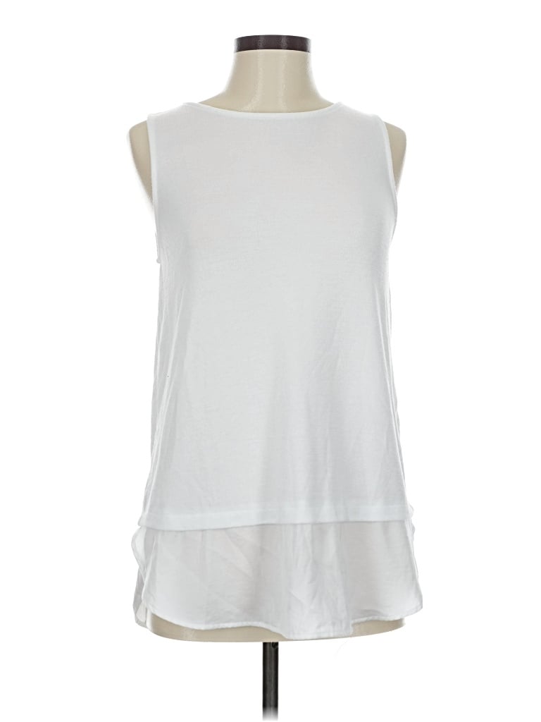 Pre-owned Banana Republic Factory Store Sleeveless T-shirt In White