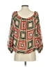 Vince Camuto 100% Polyester Orange 3/4 Sleeve Blouse Size XS - photo 2