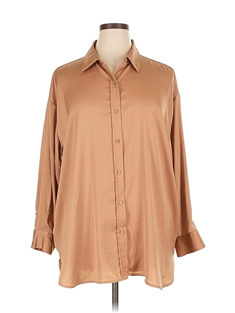 Pre-owned Banana Republic Factory Store 3/4 Sleeve Blouse In Brown