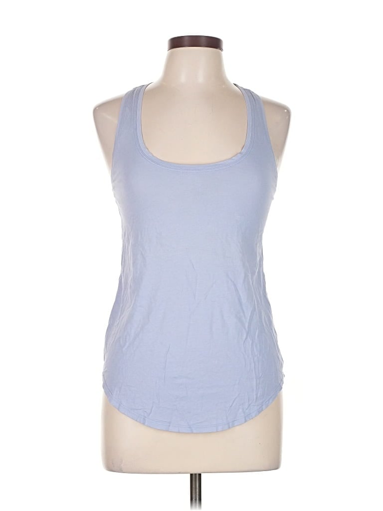 Pre-owned Lululemon Athletica Tank Top Blue Halter Neckline Tops