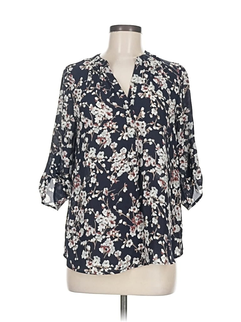 Pre-owned Sienna Sky 3/4 Sleeve Blouse In Blue