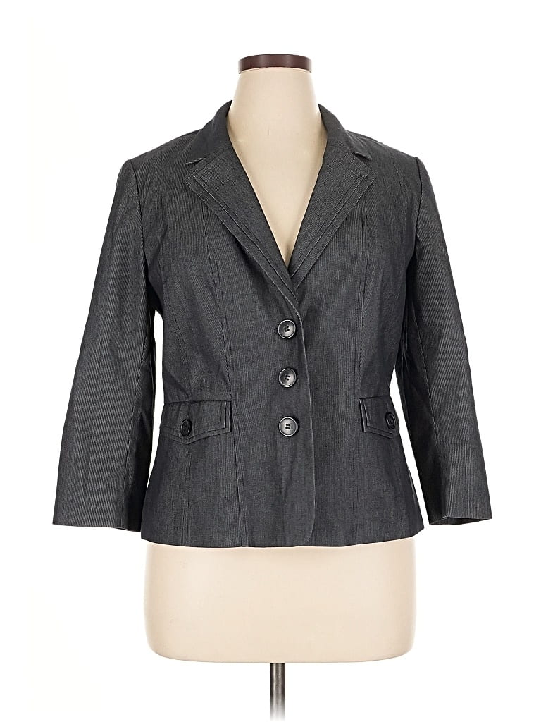Pre-owned Halogen Blazer Jacket In Gray