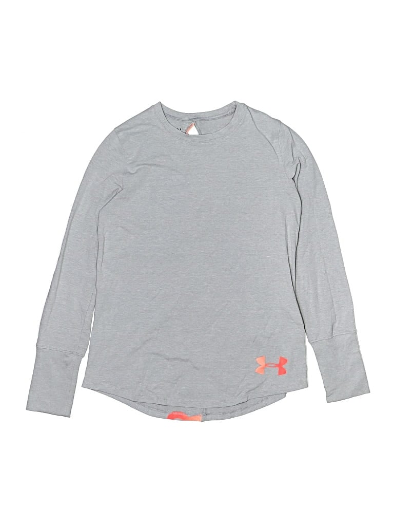Pre-owned Under Armour Kids' Long Sleeve T-shirt In Gray