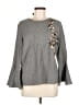 Neiman Marcus 100% Polyester Gray Long Sleeve Blouse Size M - photo 1