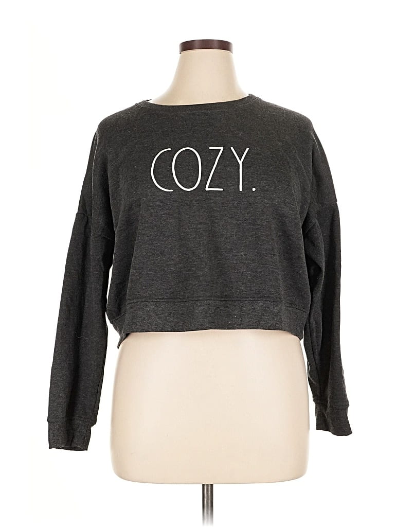 Pre-owned Rae Dunn Sweatshirt In Gray