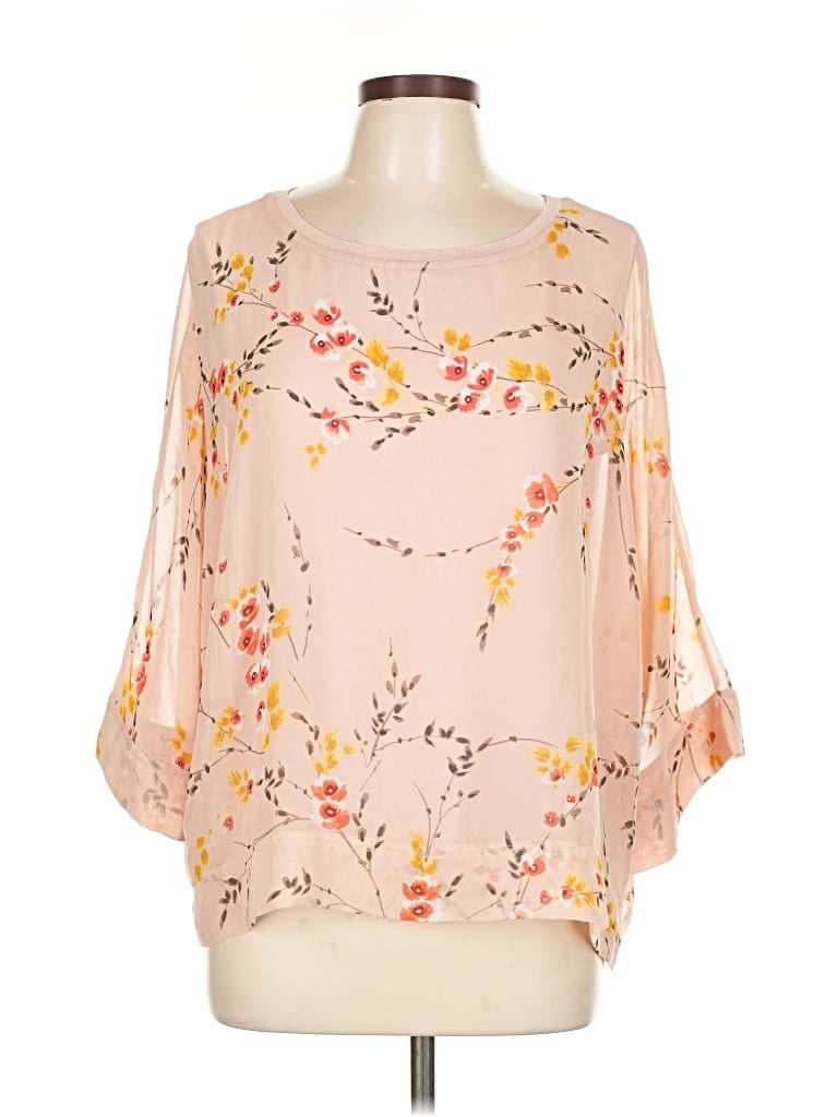 Pre-owned Worthington 3/4 Sleeve Blouse In Pink
