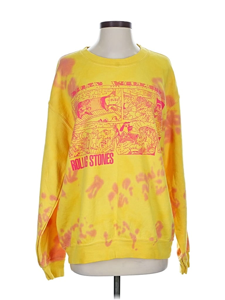 Pre-owned The Rolling Stones Pullover Sweater In Yellow