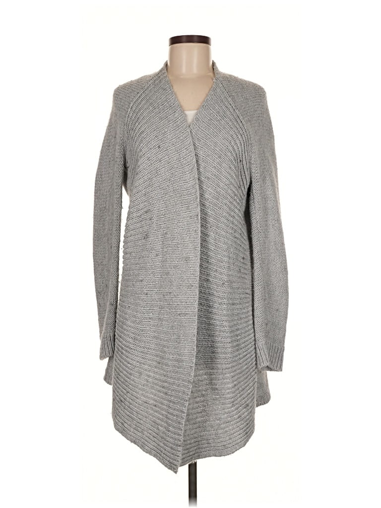 Pre-owned Ann Taylor Loft Outlet Cardigan Sweater In Gray
