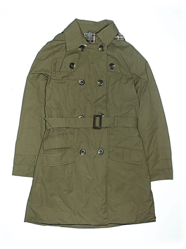 Pre-owned Zara Kids' Trenchcoat In Green