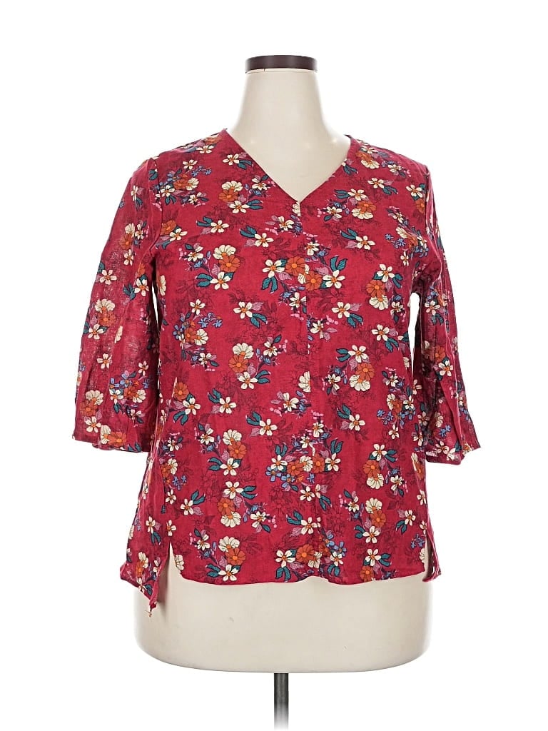 Zanzea Collection 3/4 Sleeve Blouse In Red