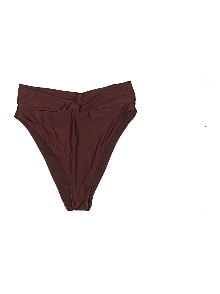 Pre-owned Aerie Swimsuit Bottoms In Burgundy