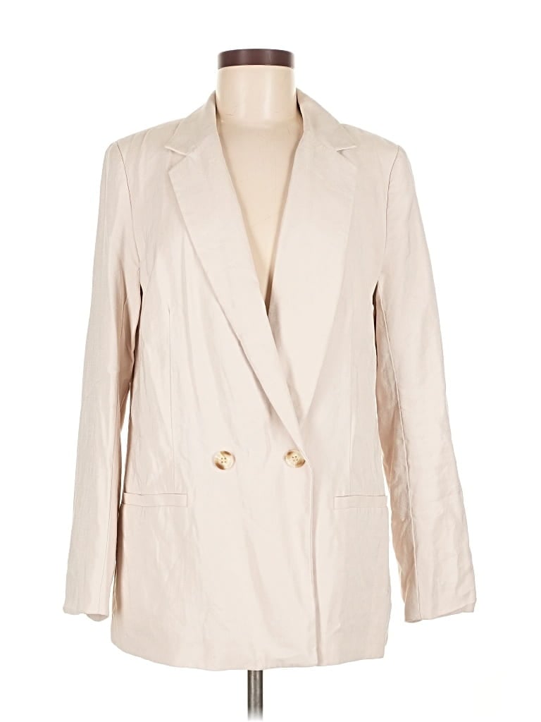 Pre-owned H&m Blazer Jacket In White