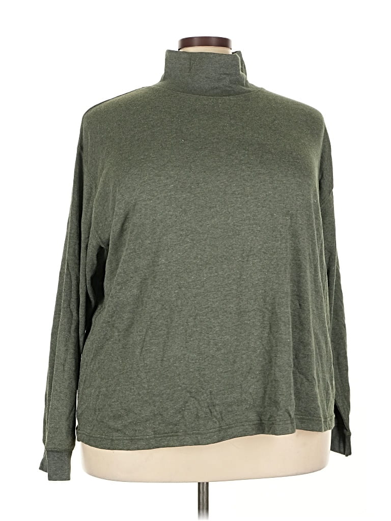 Fashion Bug Turtleneck Sweater In Green